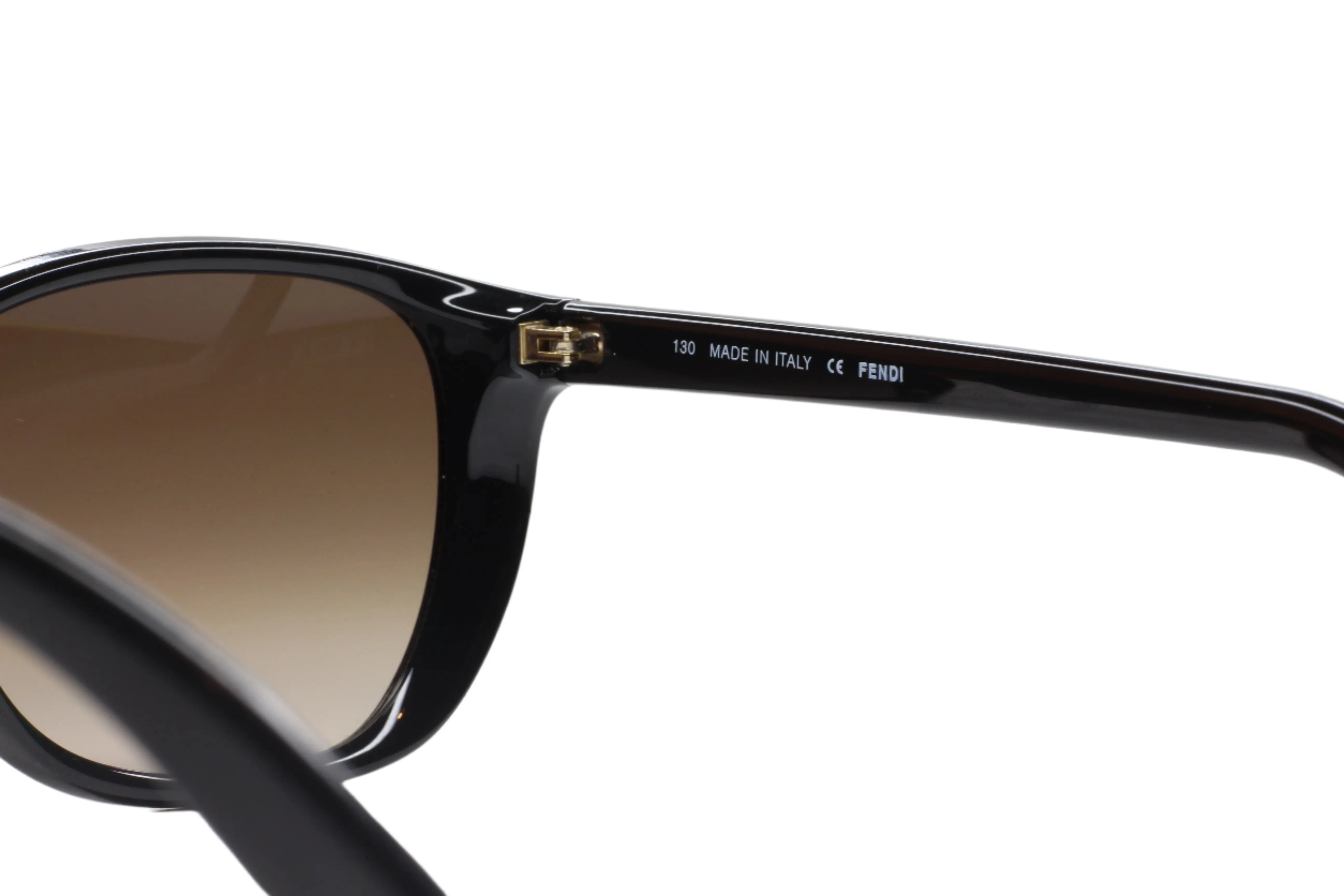 Fendi FS5219 003 Polished Black Gold Luxury Sunglasses -Ma