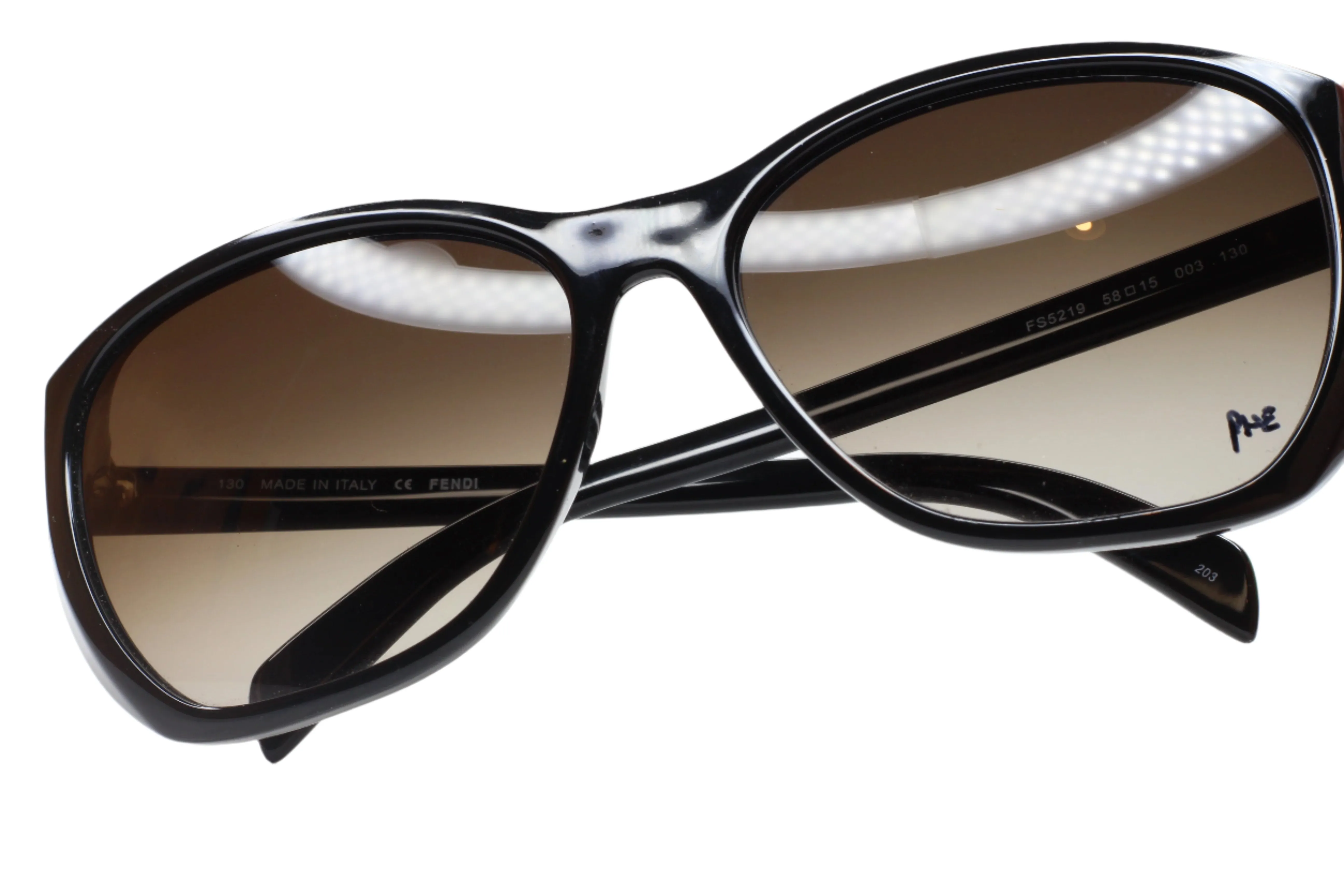 Fendi FS5219 003 Polished Black Gold Luxury Sunglasses -Ma