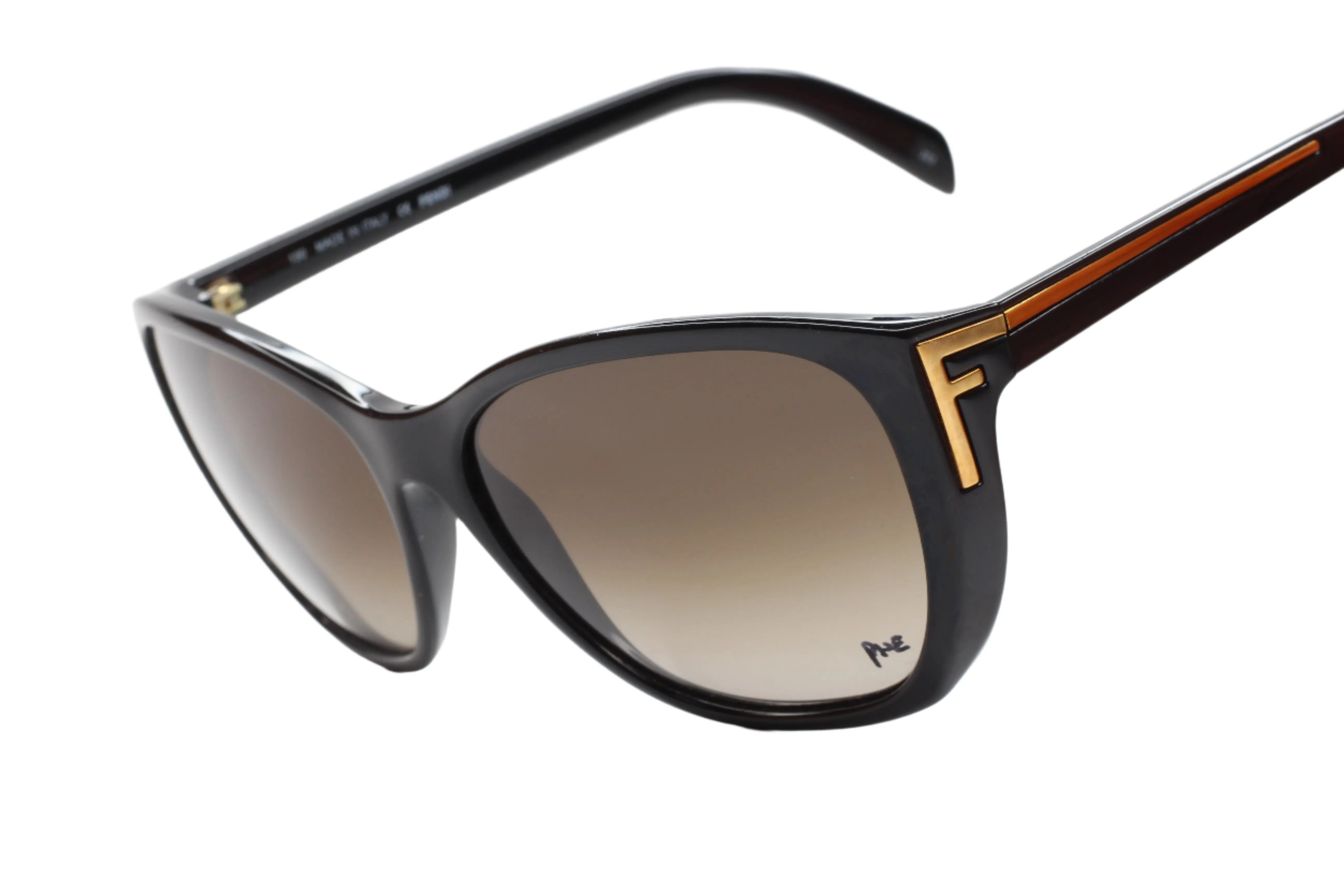 Fendi FS5219 003 Polished Black Gold Luxury Sunglasses -Ma