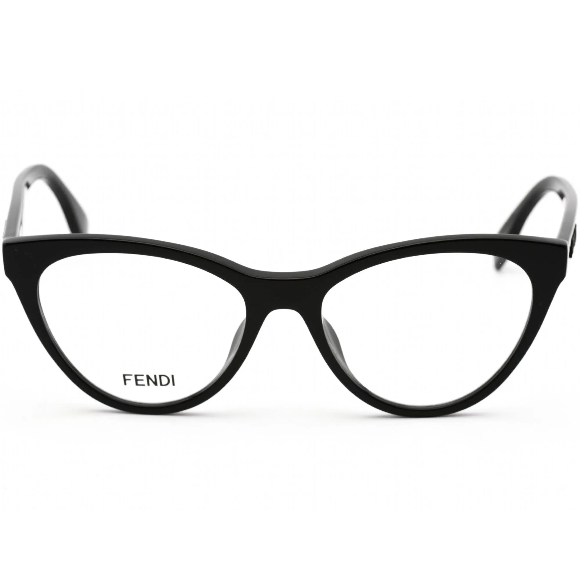 Fendi Women's Eyeglasses - Clear Lens Full Rim Black Cat Eye Frame | FE50017I 001