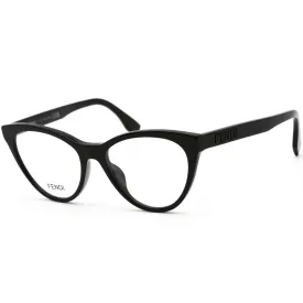 Fendi Women's Eyeglasses - Clear Lens Full Rim Black Cat Eye Frame | FE50017I 001