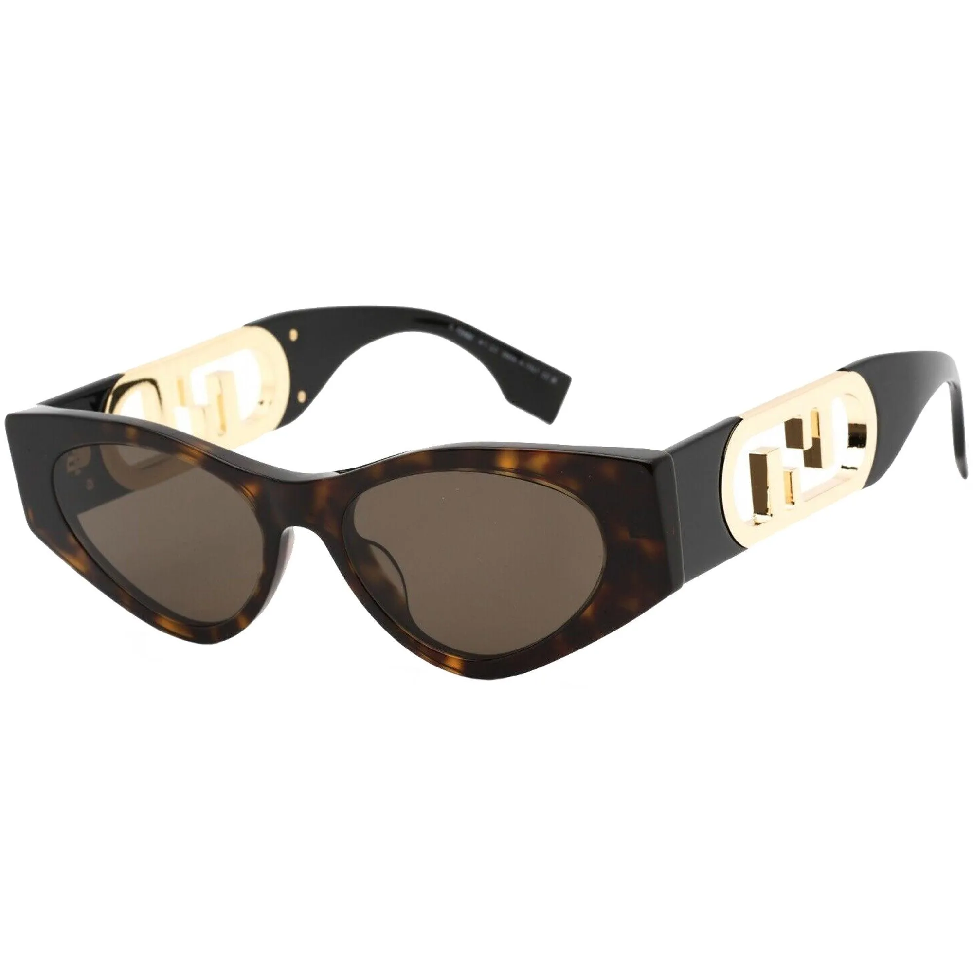 Fendi Women's Sunglasses - Brown Lens Full Rim Dark Tortoise Frame | FE40049I 52E