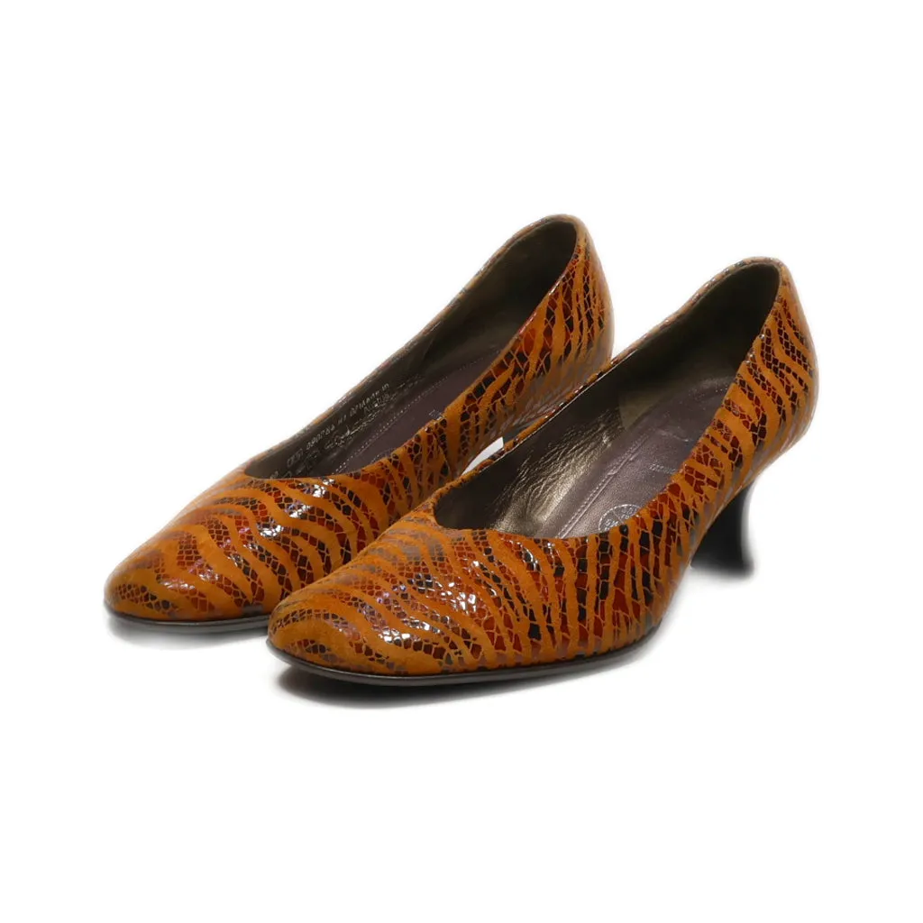 Gabor Kitten Heels Leather Brown Colour For Women