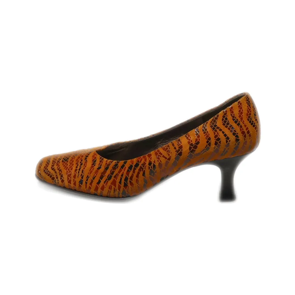 Gabor Kitten Heels Leather Brown Colour For Women