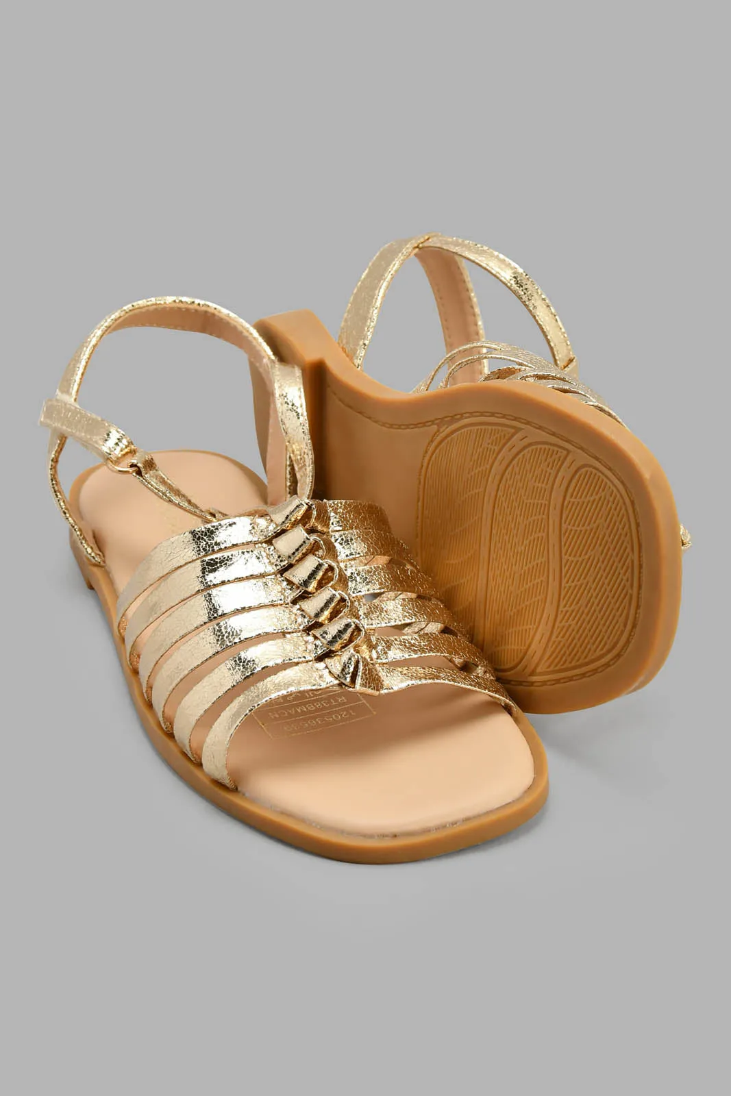 Gold Multi Strap Sandal