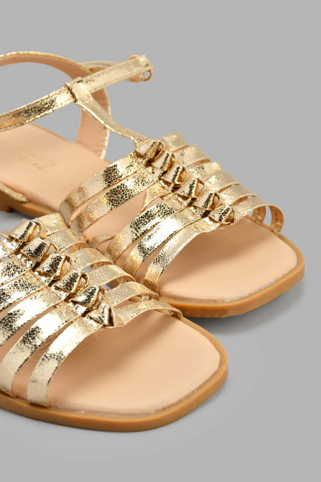 Gold Multi Strap Sandal