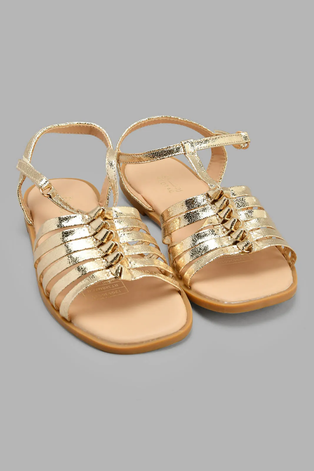 Gold Multi Strap Sandal