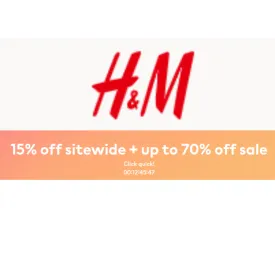 H&M 15% OFF EVERYTHING!