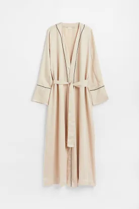 H&M Home Satin robe, light beige