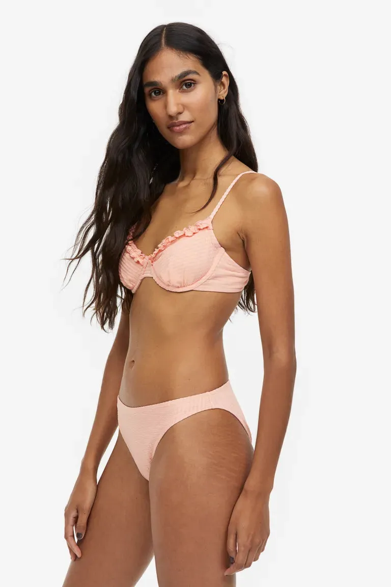 H&M unlined bikini top, peachy pink