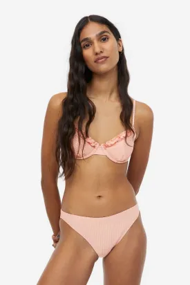 H&M unlined bikini top, peachy pink