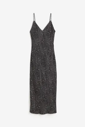 H&M V-neck Slip dress, black