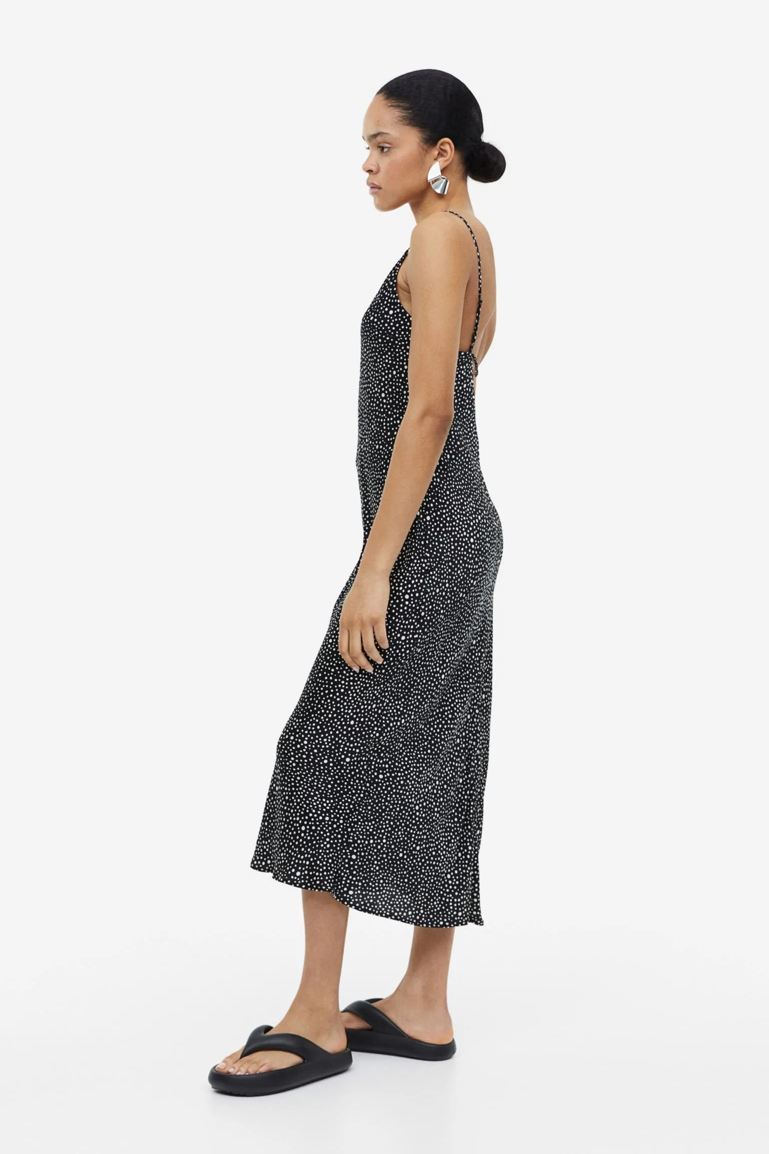 H&M V-neck Slip dress, black