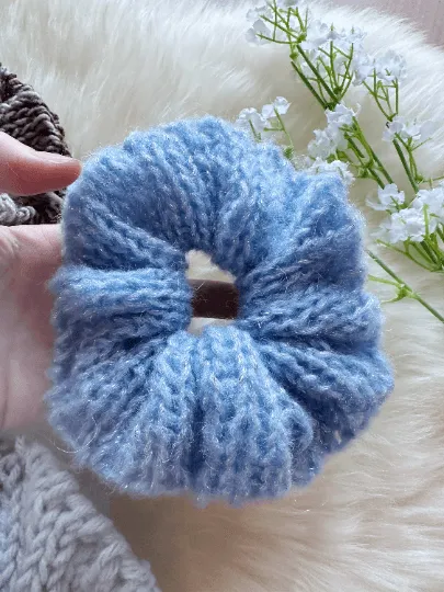 HandKnit Scrunchies | Hair tie | Hair band | Pony tail holder | hair elastic