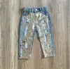 HONEYDEW Sequin Frayed Jeans