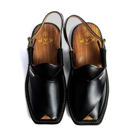 Kaptan Royal Black Peshawari Chappal