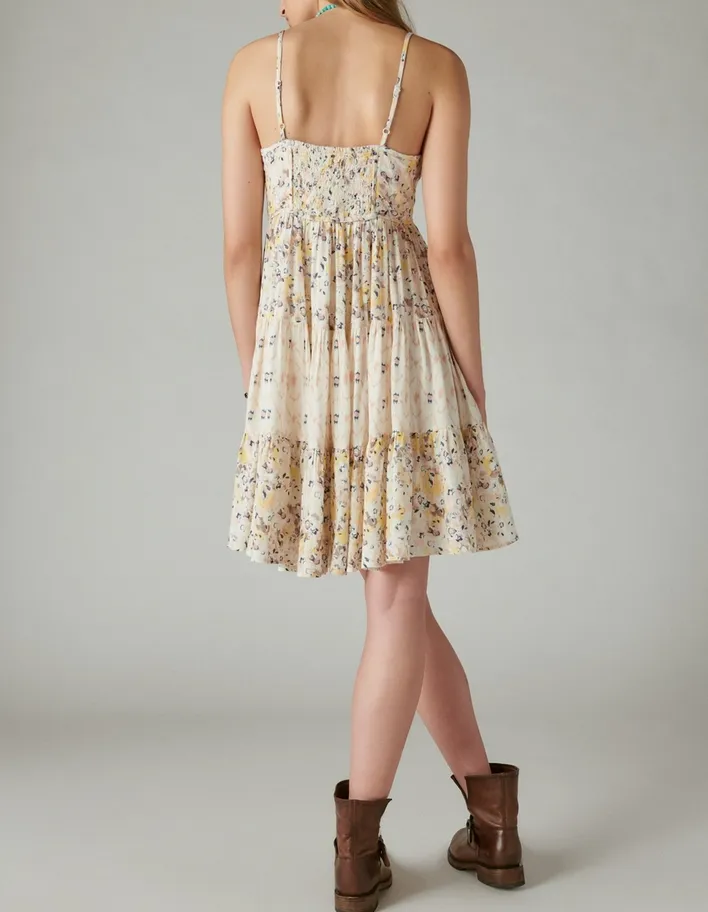 Lucky Brand Printed Button-Front Minidress