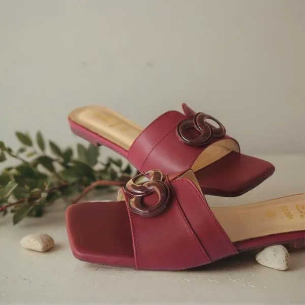 Maroon Casual Slippers for women