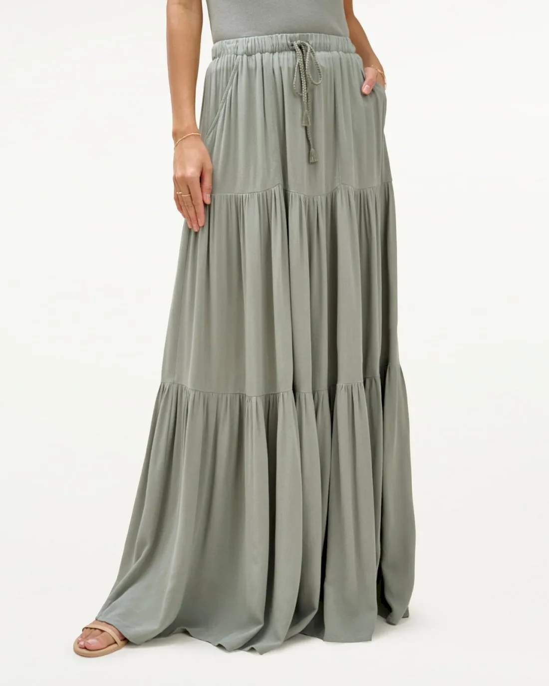 Mary Lawless Lee x Splendid Solid Maxi Skirt