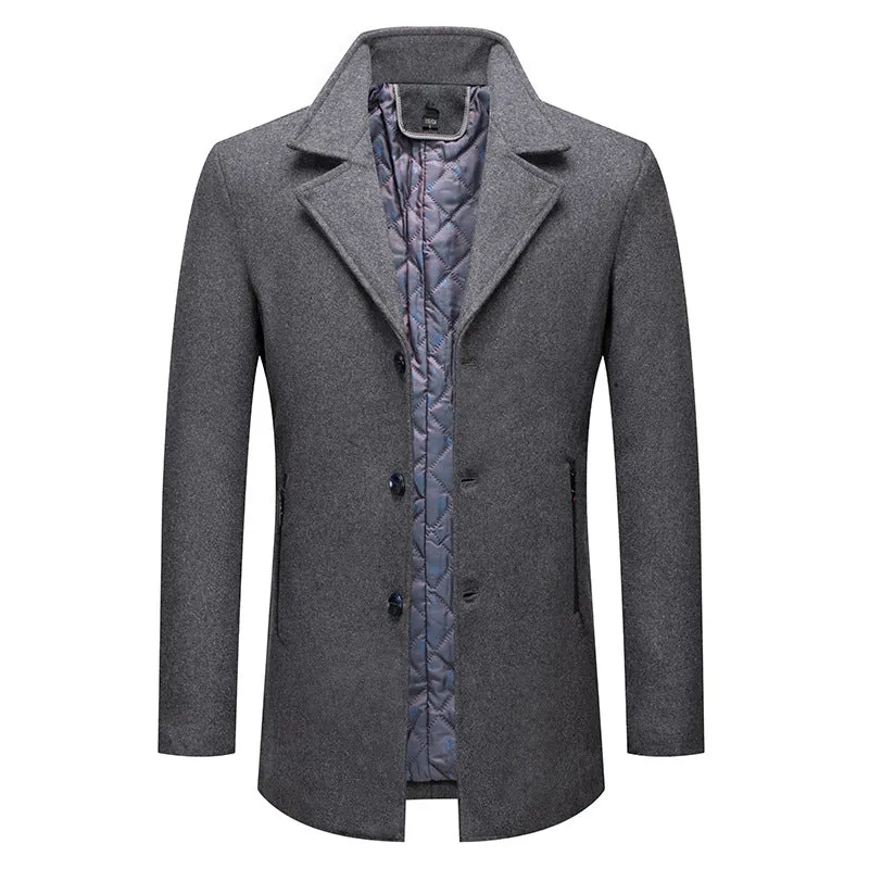 Men's Premium Slim-Fit Business Wool Coat