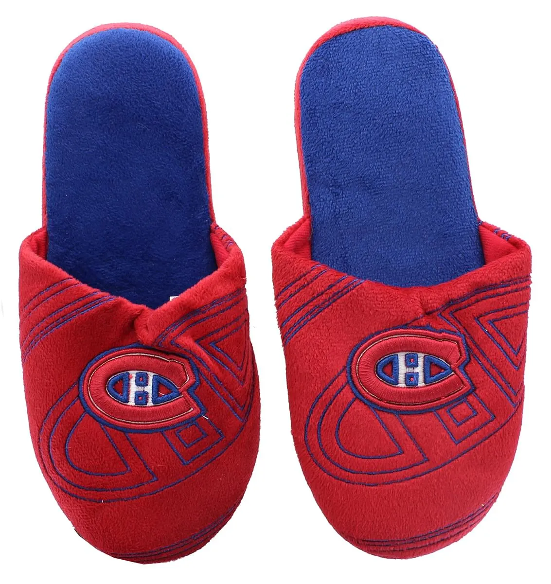 Montreal Canadiens NHL Men's Raised 3D Team Logo Slippers - Medium