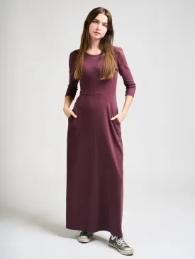 Mumbai Maxi Dress - Eggplant Rib Knit