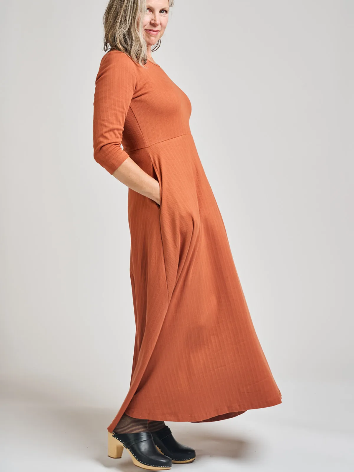 Mumbai Maxi Dress  - Sandstone Rib Knit