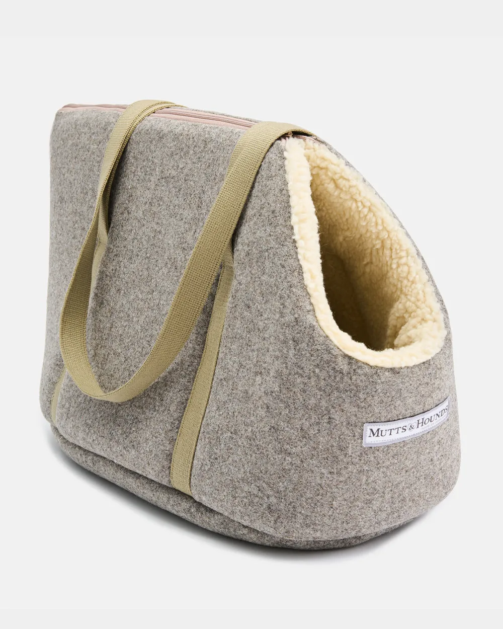 Mutts & Hounds Grey Tweed Dog Carrier