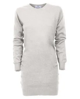 NEW FALL 24 - Cashmere Crew Neck Dress Light Gray