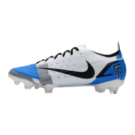 Nike Mercurial Vapor 14 Elite FG White Bleu Black - Goatkits Boots