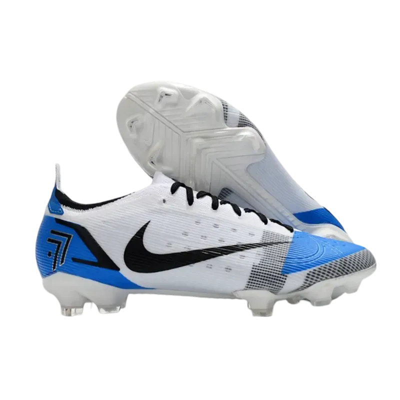 Nike Mercurial Vapor 14 Elite FG White Bleu Black - Goatkits Boots