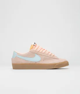 Nike Womens Blazer Low '77 Vintage Shoes - Crimson Tint / Glacier Blue