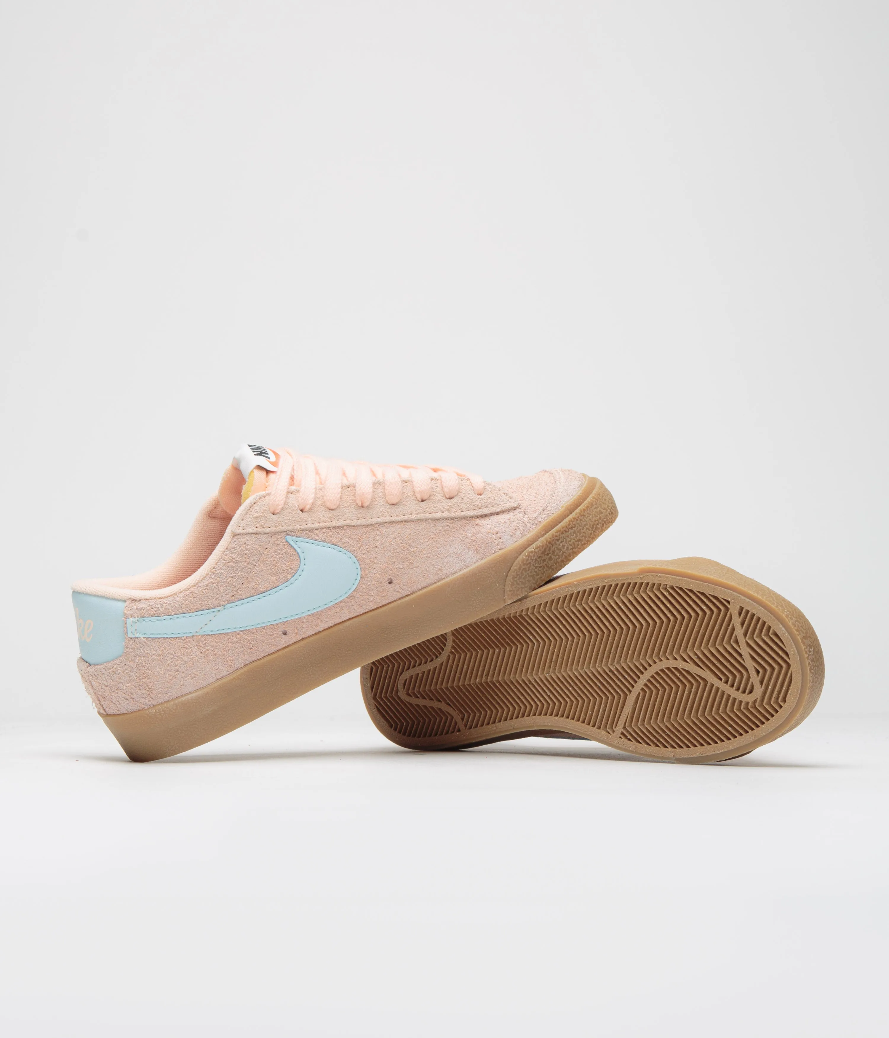 Nike Womens Blazer Low '77 Vintage Shoes - Crimson Tint / Glacier Blue