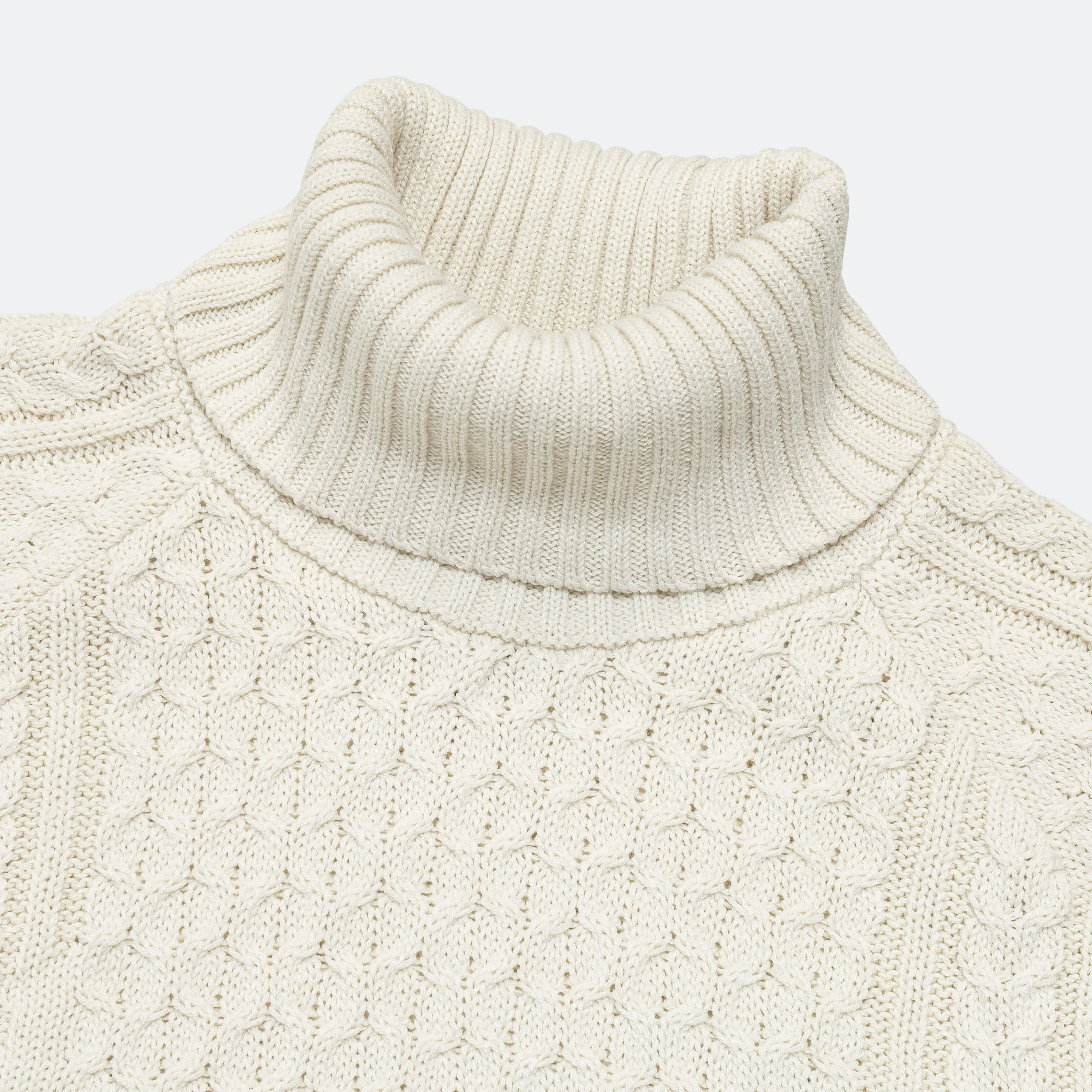 NikeLab Cable Knit Turtleneck Sweater - Light Bone