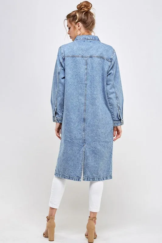 NON-STRETCH THIRD QUARTER DENIM JACKET