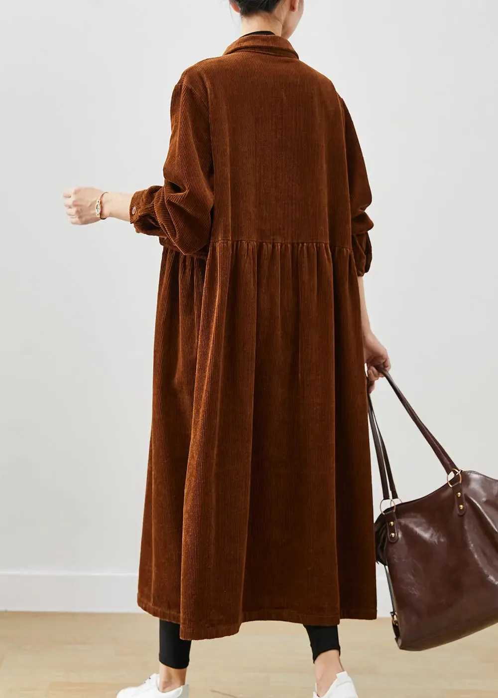 Oversized Corduroy Trench Coats