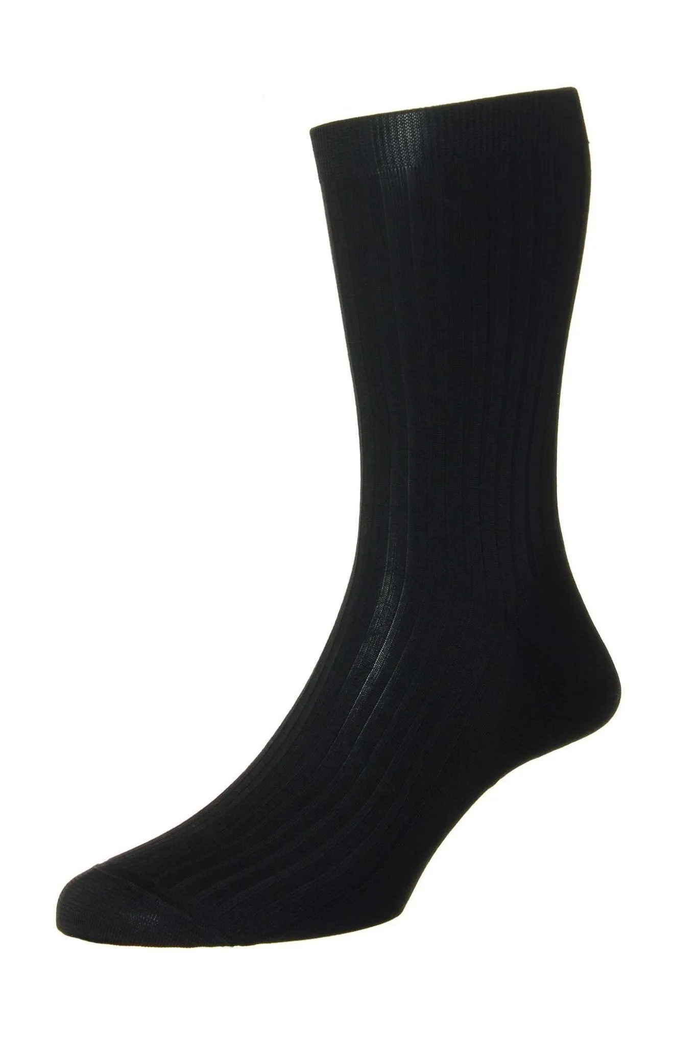 PANTHERELLA Pure Cotton Rib Sock NAVY