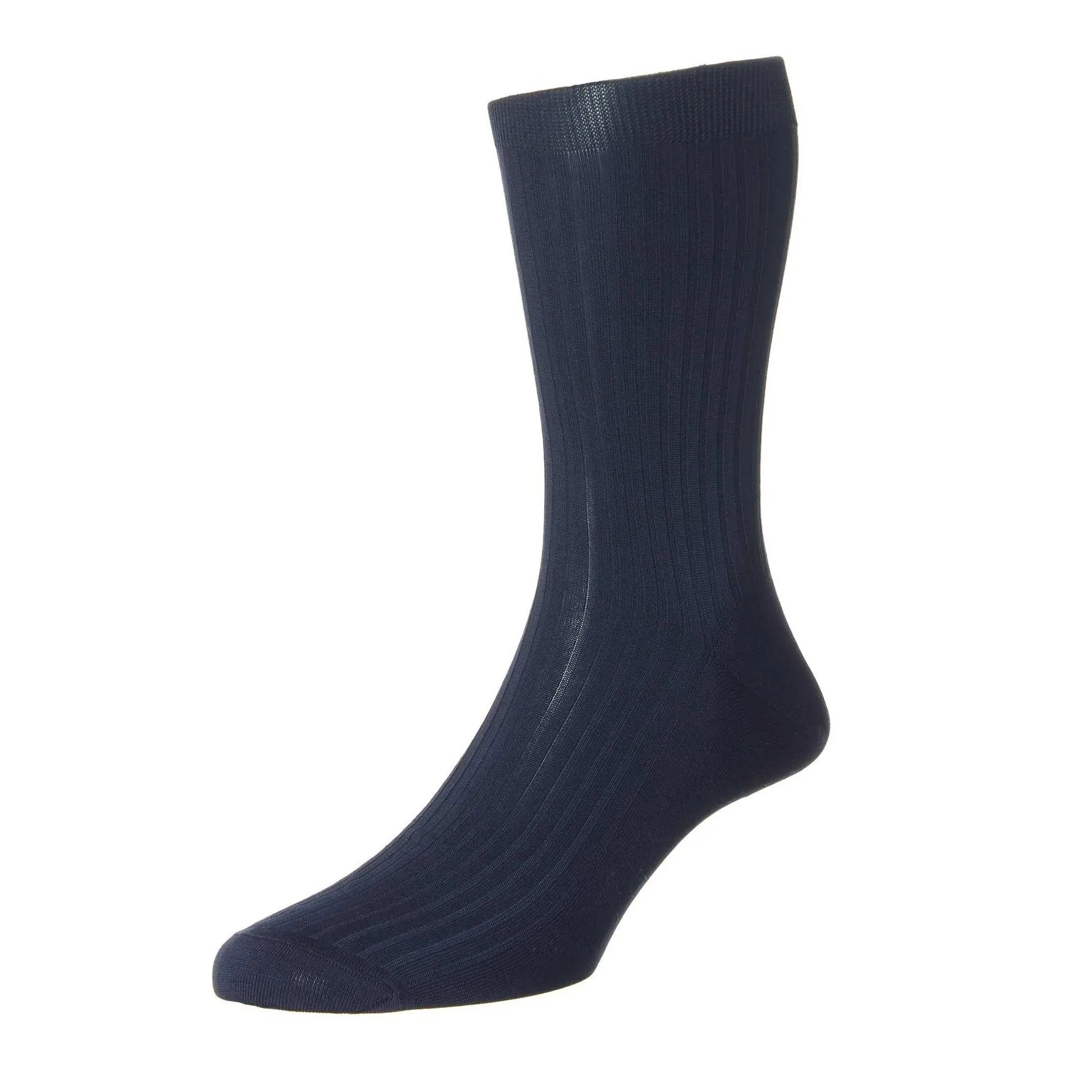 PANTHERELLA Pure Cotton Rib Sock NAVY