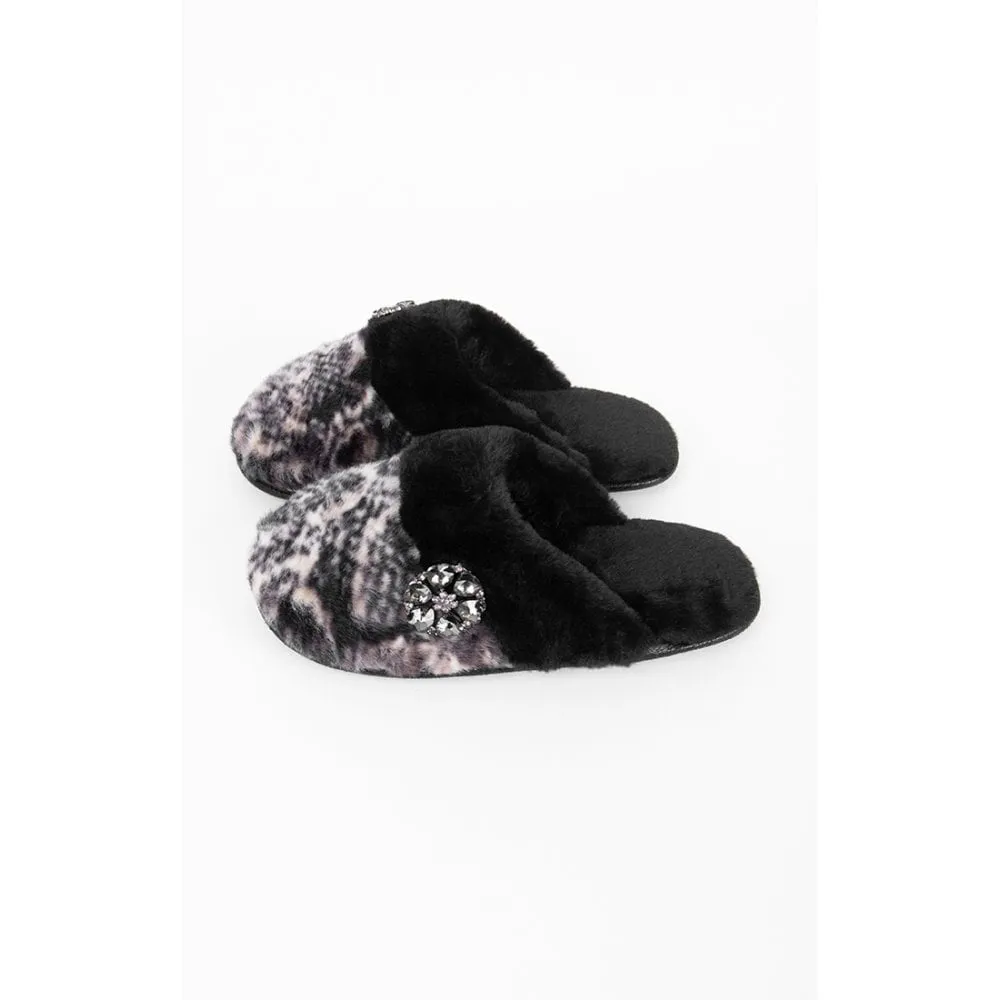 PIA ROSSINI <BR>
Carmen Slippers <BR>
Grey <BR>