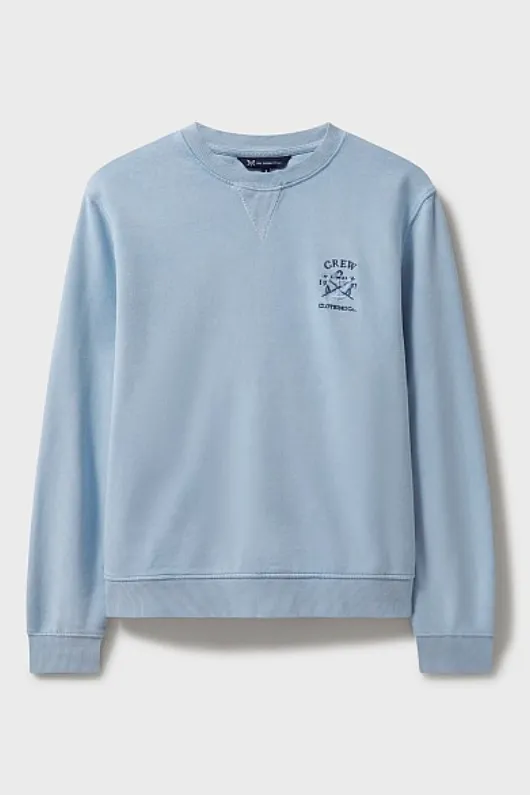 Pigment Dyed Crew Neck Sweatshirt