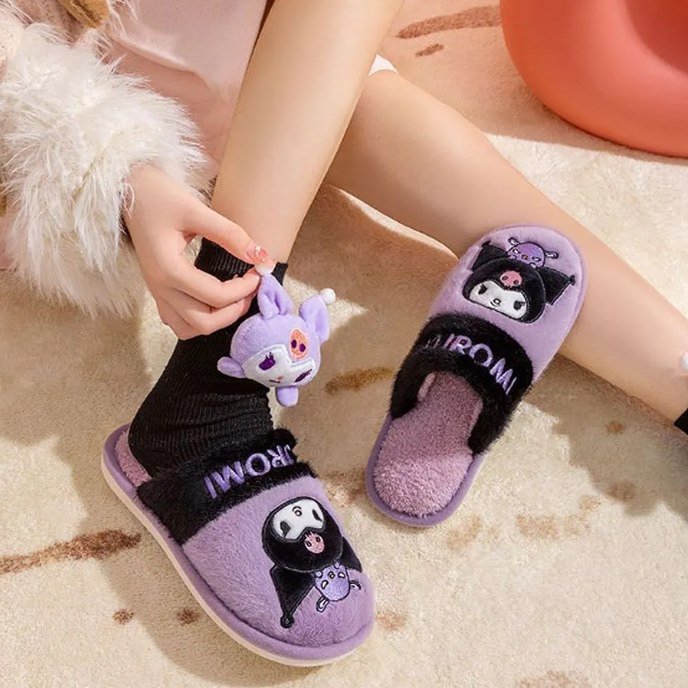 Pochacco Two Tone Fur Slippers