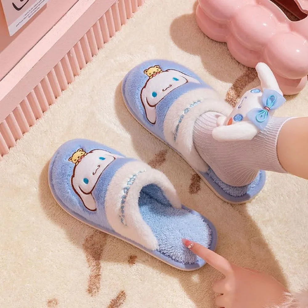 Pochacco Two Tone Fur Slippers