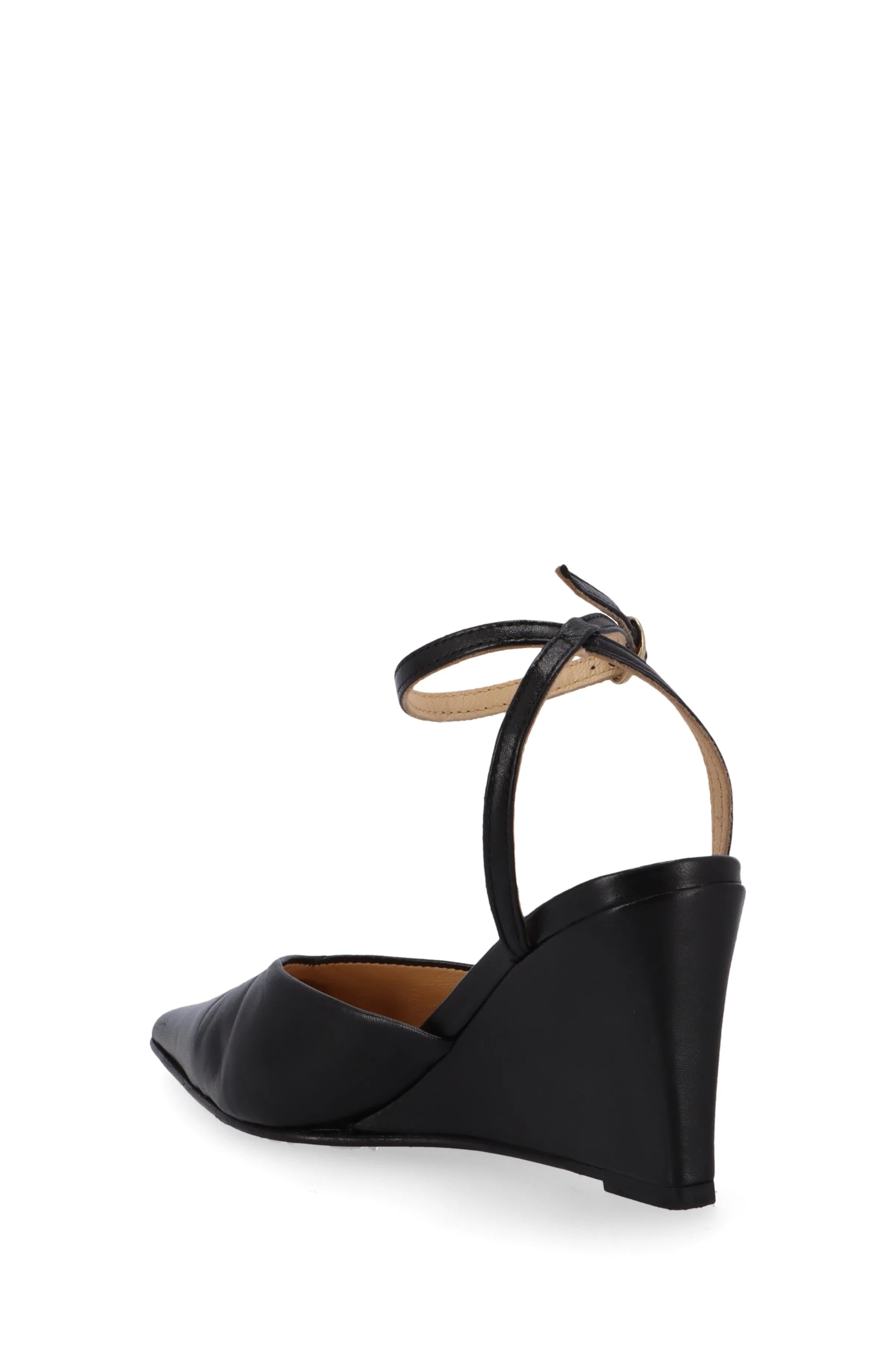 Polly Black Leather Pumps