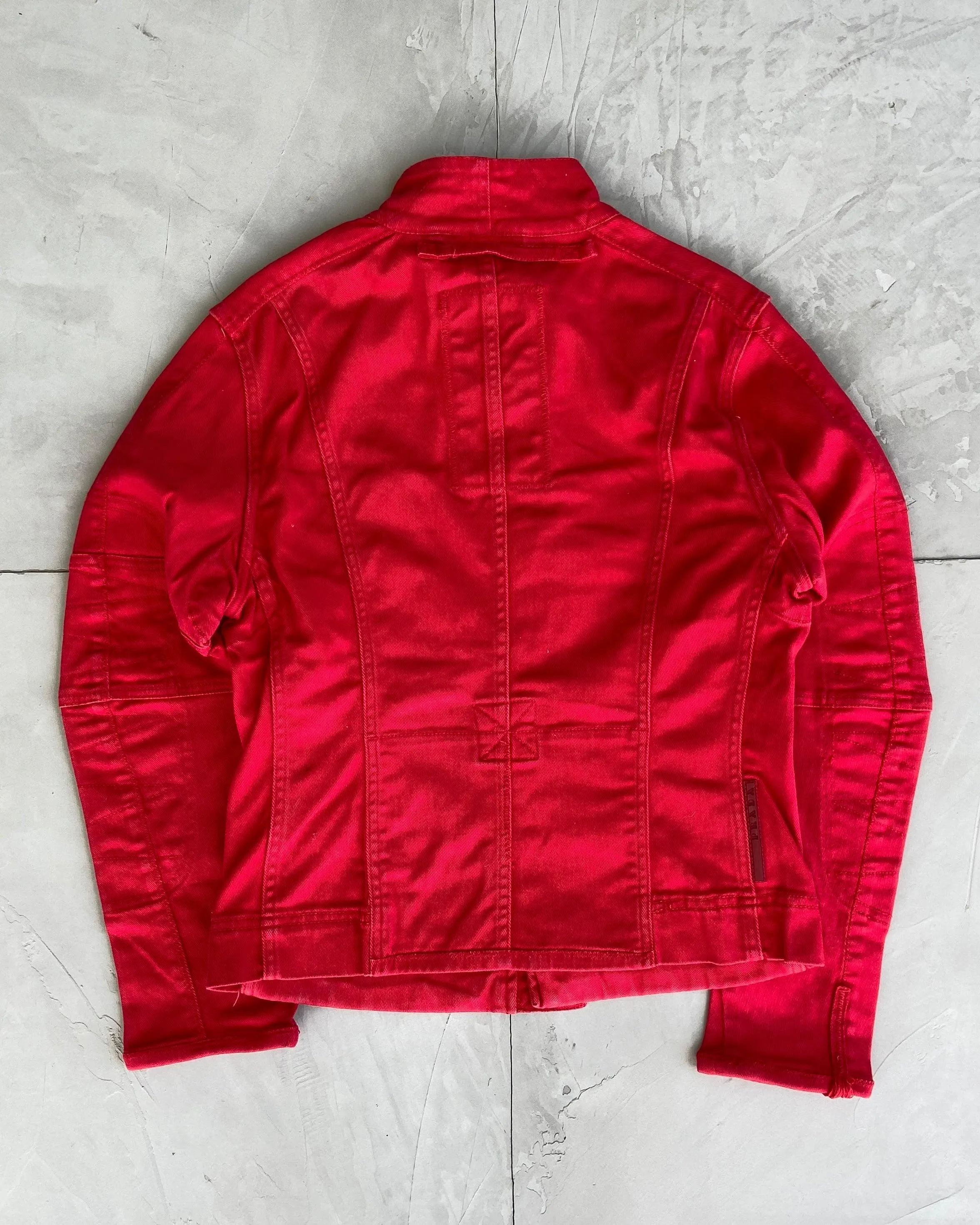 PRADA SPORT 2000'S RED COTTON JACKET - S/M