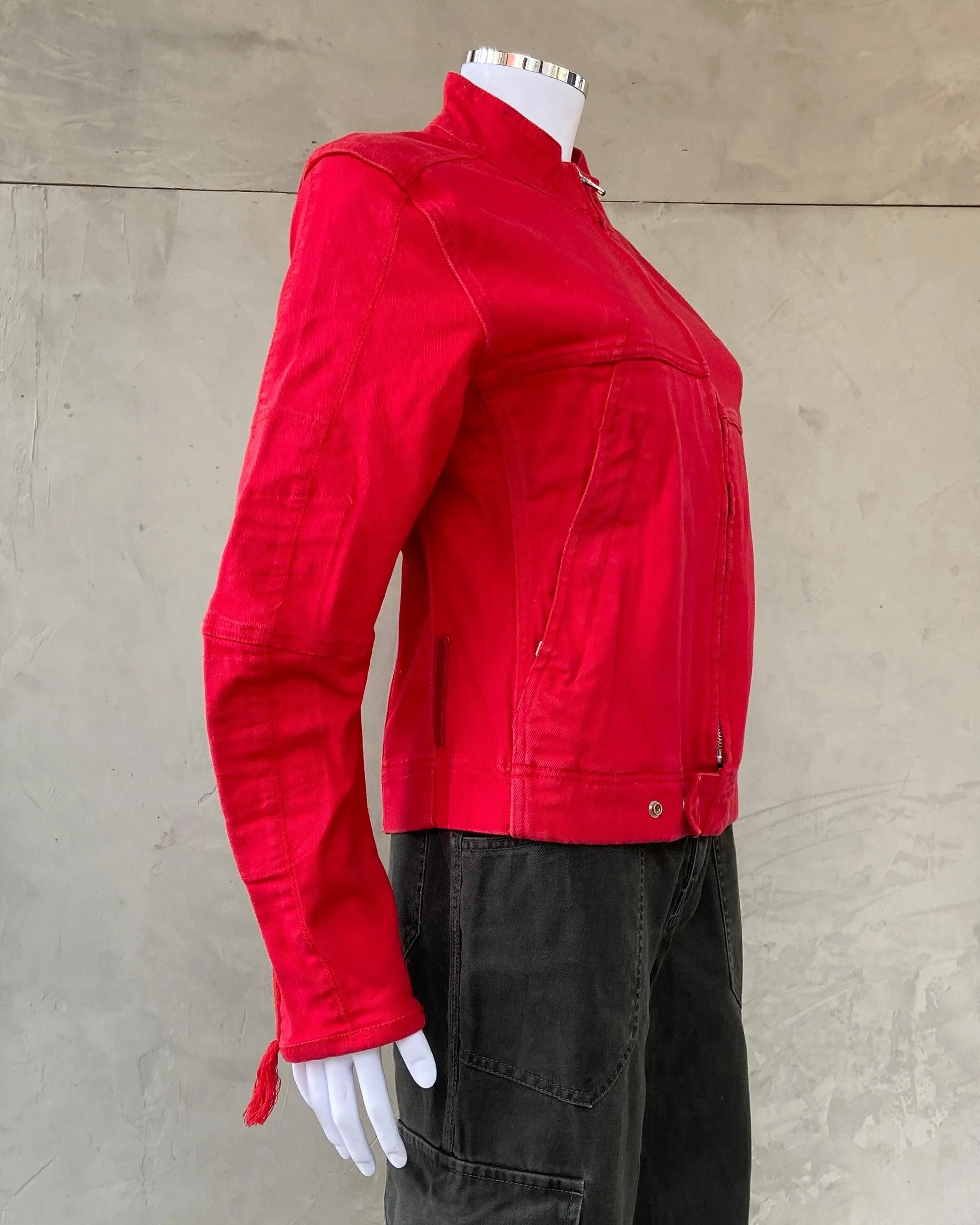 PRADA SPORT 2000'S RED COTTON JACKET - S/M