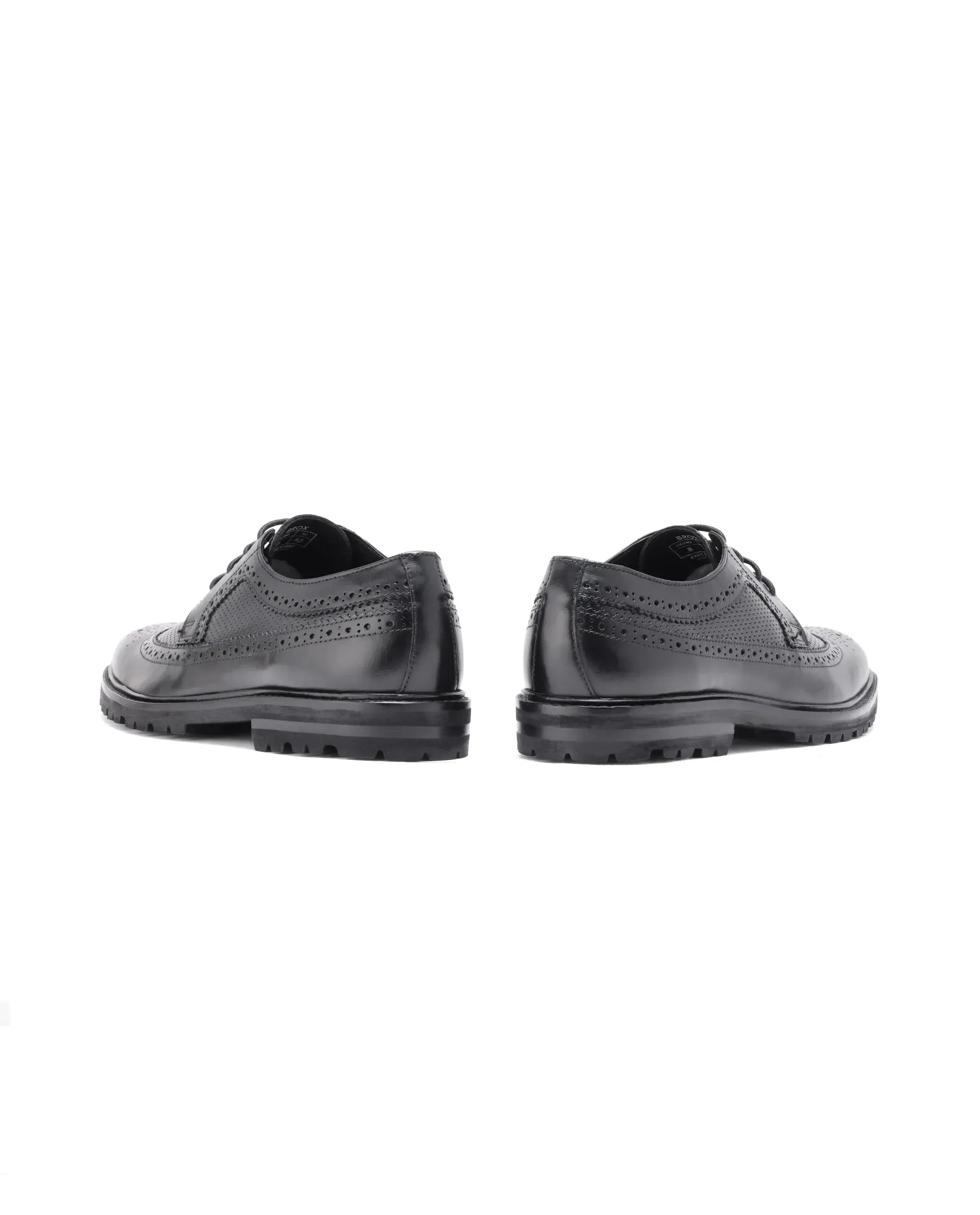 Rare Rabbit Men's Brox Black Plain Shoes