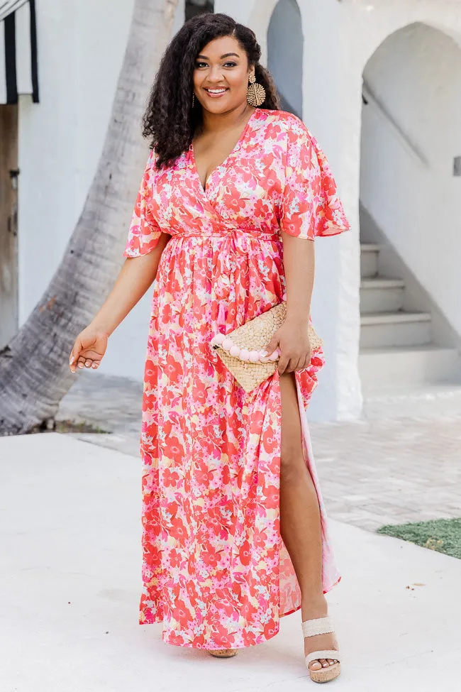 Ready For You Maxi Dress in Watercolor Red Floral Print FINAL SALE