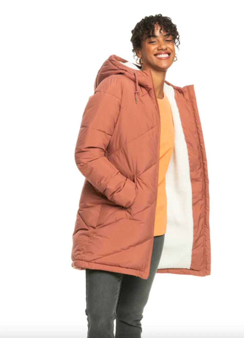 Roxy Better Weather - Longline Hooded Puffer Jacket For Women