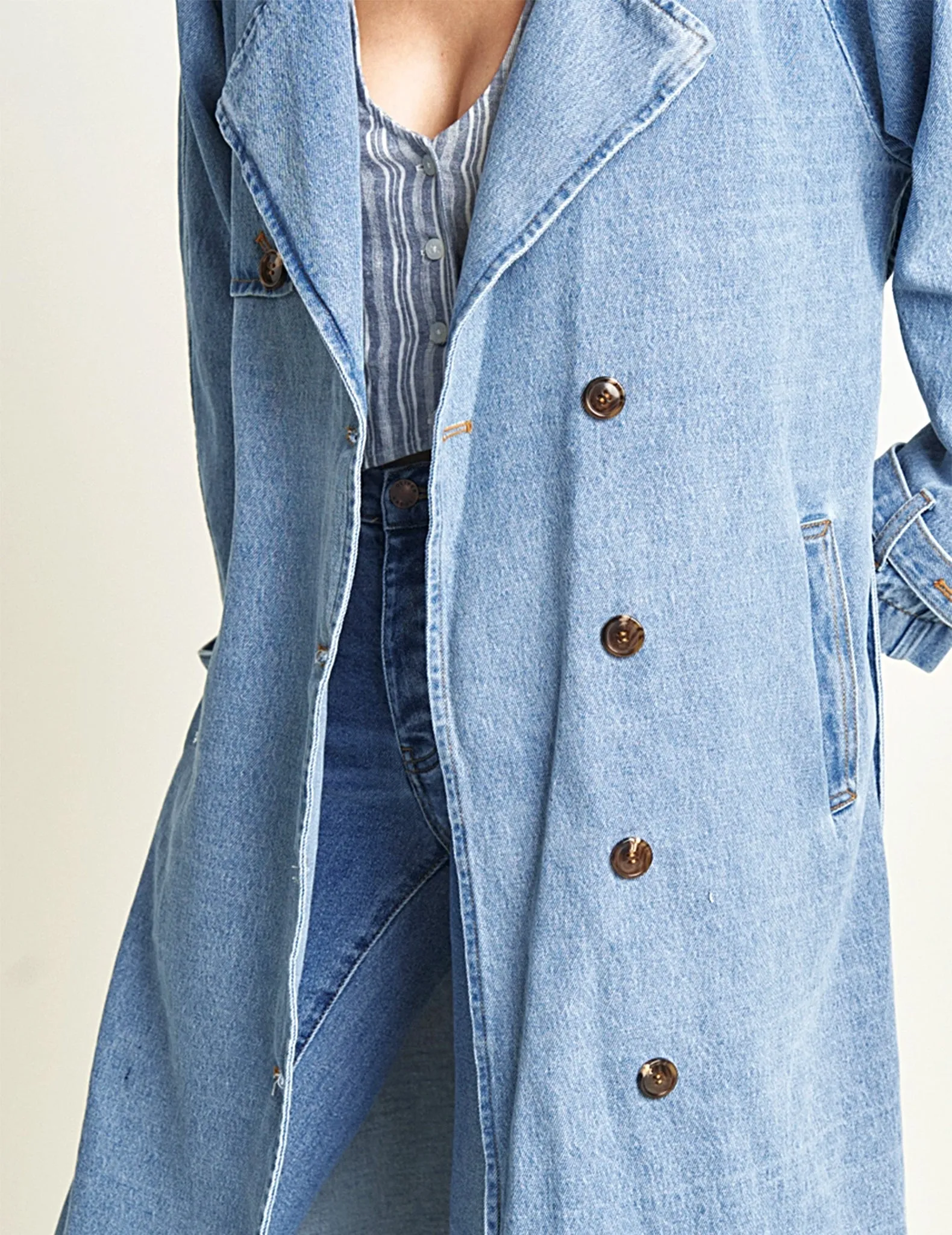 Ryland Denim Trench Coat