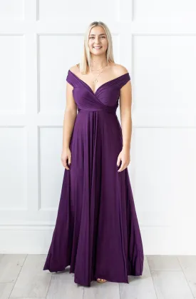 Sakura Maxi Plum Purple / One Size - Convertible Formal Floor Length Dresses